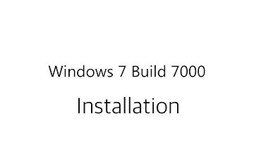 Installing Windows 7 Beta Build 7000