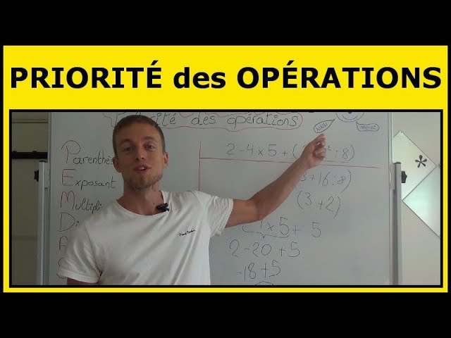 La Priorite Des Operations Pemdas Effectue Tes Calculs Dans Le Bon Ordre Youtube