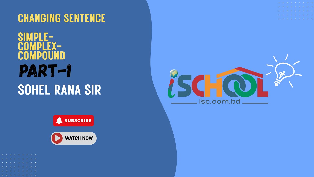 Simple, Complex & Compound | Changing Sentence | Sohel Rana Sir | iSC