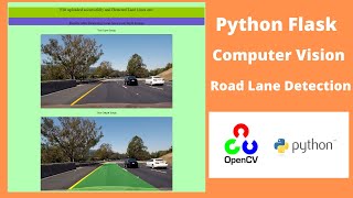 Road Lane Detection Computer Vision Python Flask Web app screenshot 4