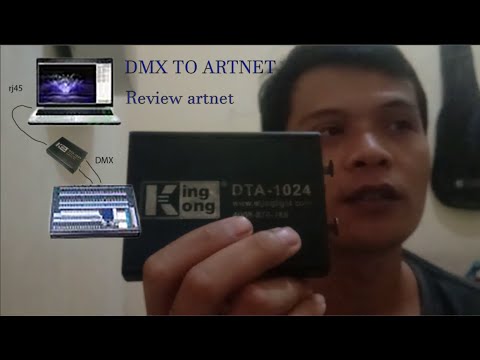 how to connect a mixer/console lighting to a pc, review artnet, dmx to artnet,