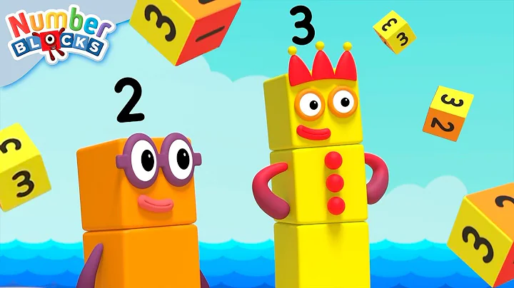 May Day Patterns with Numberblock Three 🌻 | Counting for Kids | @Numberblocks