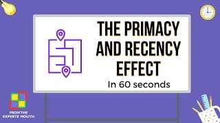 The Primacy and Recency Effect: Psychology Concepts in 60 seconds | Tanvee Maheshwari - FTEM