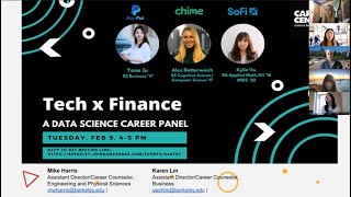 Tech x Finance  -  Data Science Career Panel