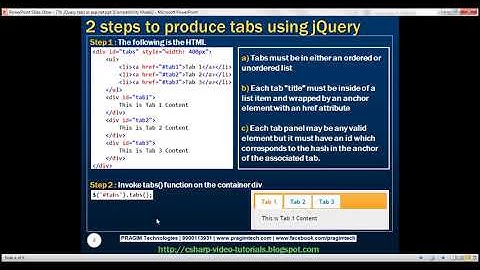 jQuery tabs in asp net