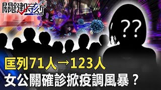 匡列71人→123人 酒店女公關確診掀疫調風暴「飯店」列接觸範圍…！？【關鍵時刻】20200413-2劉寶傑 黃世聰 陳東豪 吳子嘉 李秉穎