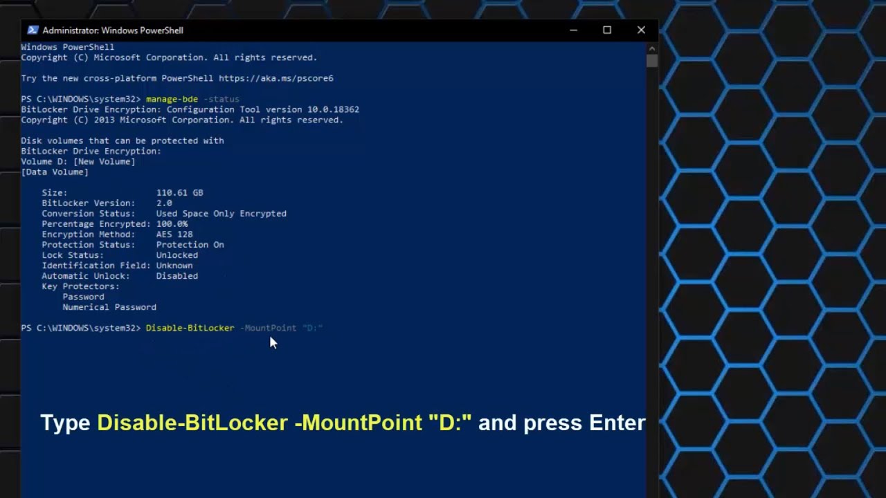 New How to disable BitLocker in Windows 10