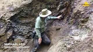 Mineralised gossanous shear zone at Sak Creek, PNG