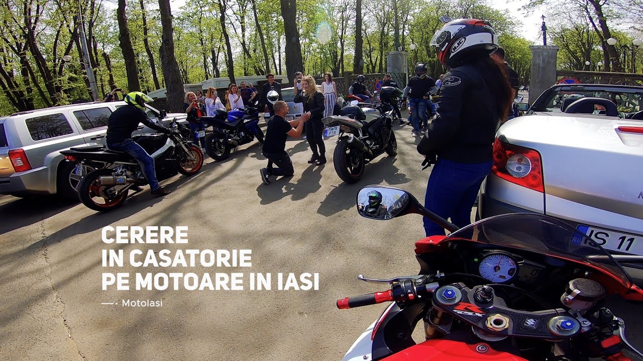 MotoIasi - Cerere in casatorie pe motoare in Iasi - Motorcycle marriage proposal 