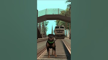 Thumbnail of Chop Meets The Train in GTA San Andreas #shorts