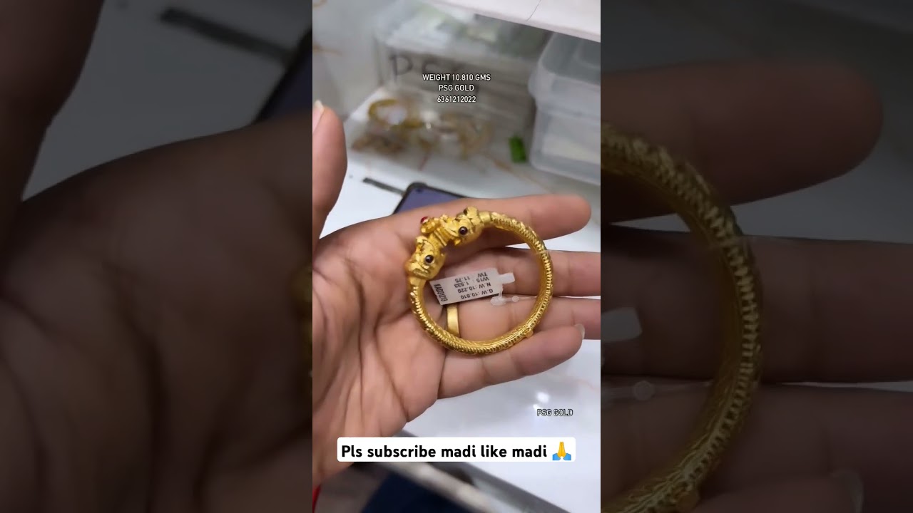 Gold baby kada design with weight //baby bracelet/baby bangels/ 