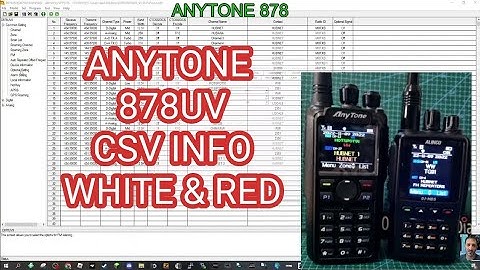ANYTONE 878UVII Receive CSV File Red & White