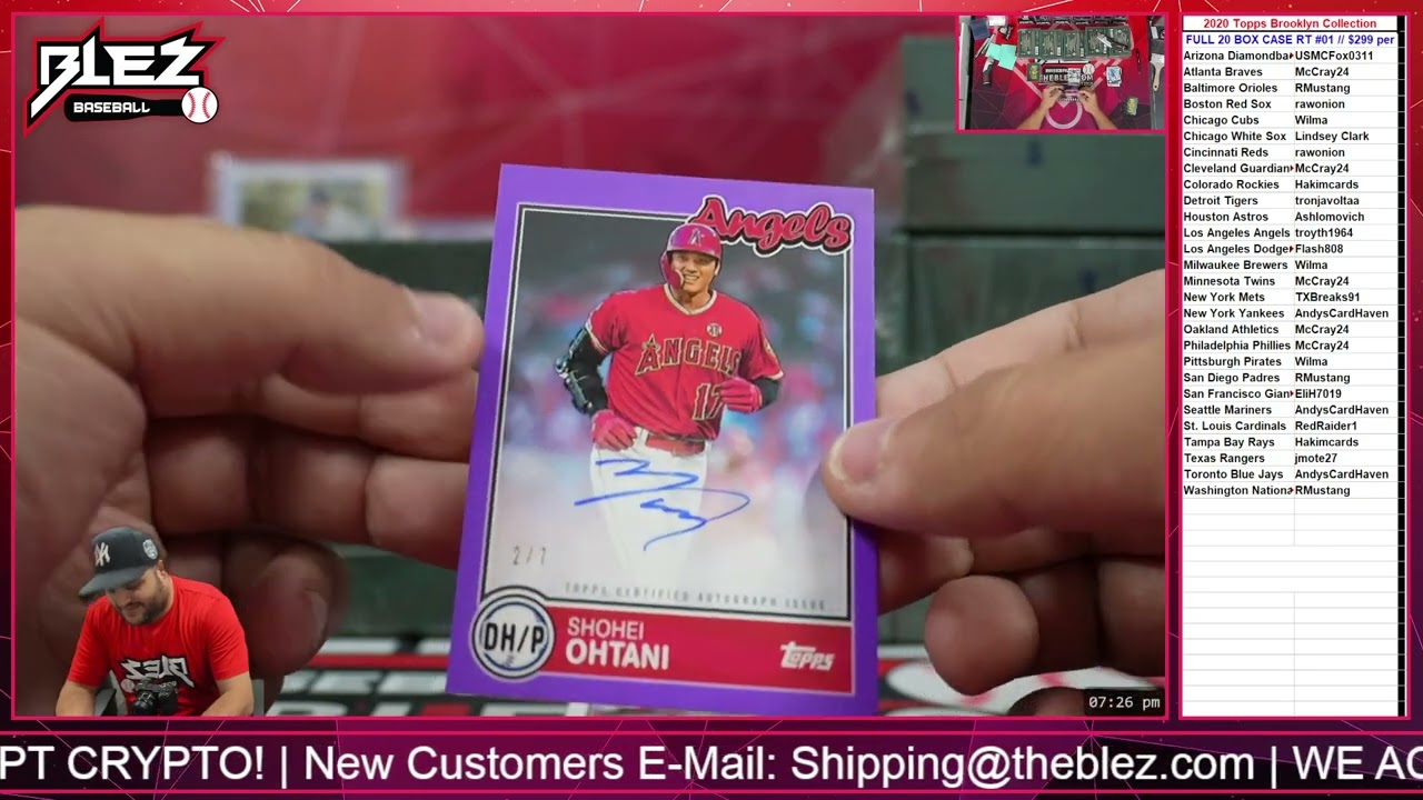 2020 Topps Brooklyn Collection FULL CASE BREAK #01 Random Team