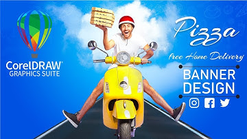 Social Media Post Design | CorelDraw Tutorial | Food Poster Design | Pizza Poster Design