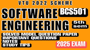 SOFTWARE ENGINEERING BCS503 SOLVED MODEL QUESTION PAPER || NOTES || IMPORTENT QUESTIONS || VTU 2025