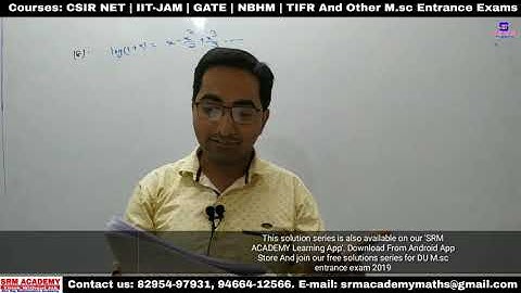DU 2018 Msc Mathematics Previous years Solution Lecture:02  IIT-JAM || CSIR NET/JRF || GATE  || TIFR