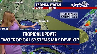 Two tropical disturbances may develop next week