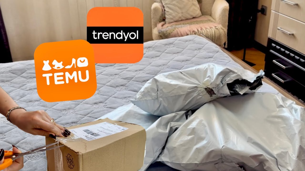 Temudan pərdə sifariş etdim💎Trendyol və Temu sifarişlərimi açaq | Alışveriş🌸