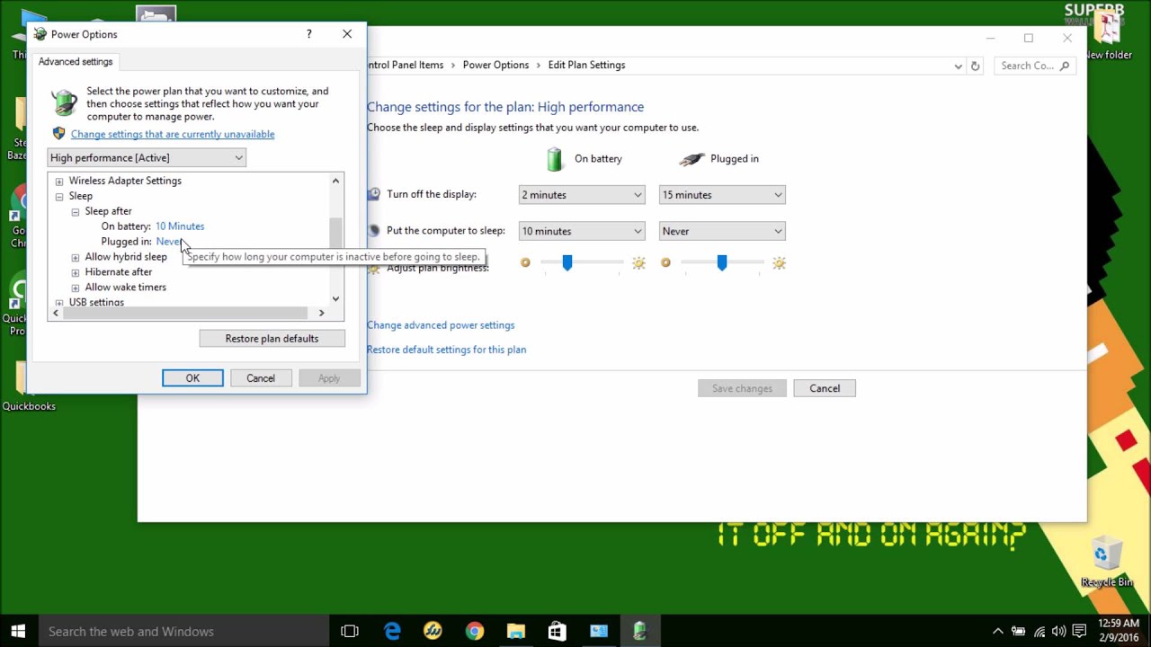 Windows 10 Power Settings - YouTube