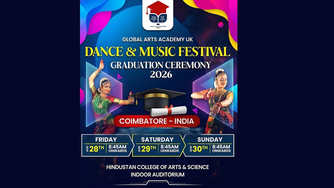 GLOBAL ARTS ACADEMY UKDANCE & MUSIC FESTIVAL GRADUATION CEREMONY 2026 ON SUNDAY 30TH AUG 2026