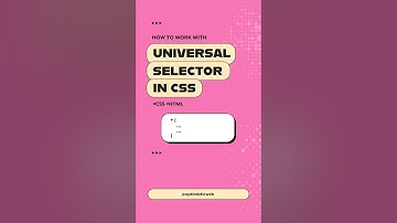 Unleash the Power of the Universal Selector in CSS | #css
