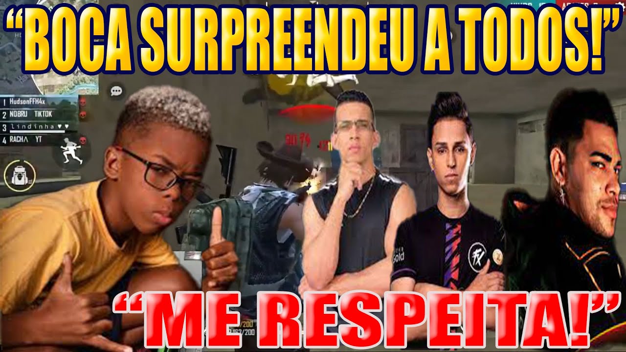 BOCA DE 09 AMASSANDO NO APOSTADO COM NOBRU, RACHA E HUDSON AMORIN | GARENA FREE FIRE