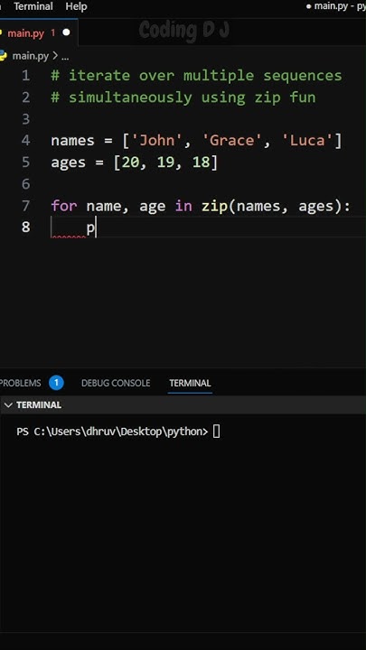 Python - Iterate Over Multiple Sequences Simultaneously | #shorts - YouTube