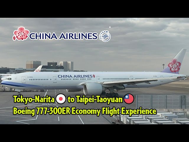 China Airlines Boeing 777-300ER Tokyo-Narita to Taipei Economy