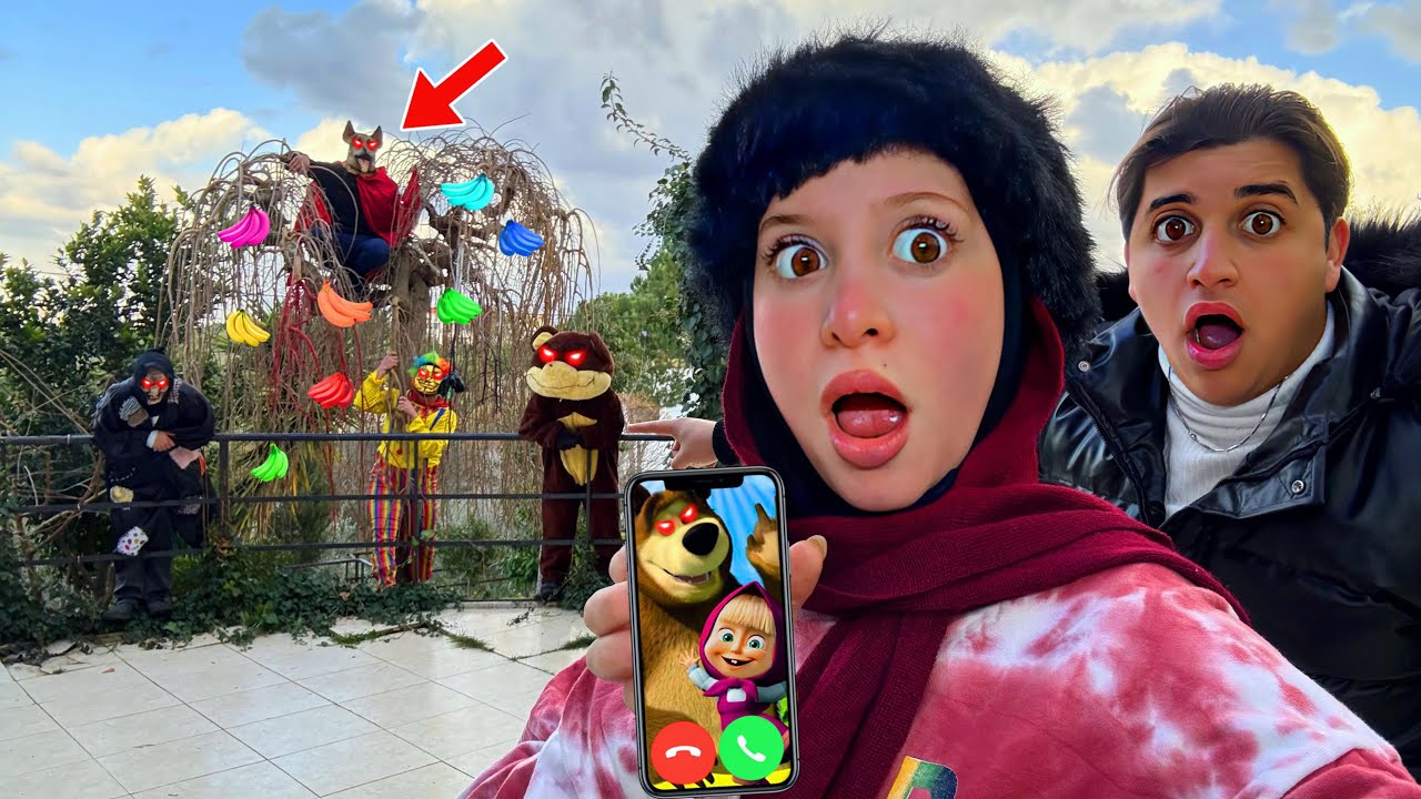 هاجمنا حارس الحديقة الملون بعد محولتنا الدخول وماشا والدب حاول مساعدتنا الساعة 3:30 صباحاً…!!مخيف