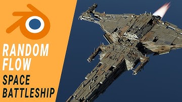 Scifi Battleship Modeled Using Random Flow! #b3d