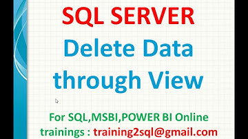 SQL Views | Delete data through view in SQL | Delete view data in SQL | Sql view delete
