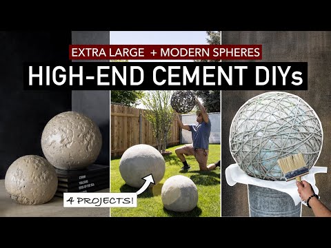 HIGH-END CONCRETE DIY DECOR - EXTRA LARGE CEMENT SPHERES (trying 4 methods)