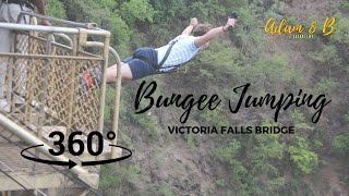 Bungee Jumping off Victoria Falls Bridge Zimbabwe | Garmin VIRB 360 | SafariLife