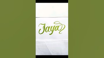 "Jaya" Name Calligraphy #shorts #viral #art #handlettering #calligraphy #moderncalligraphy