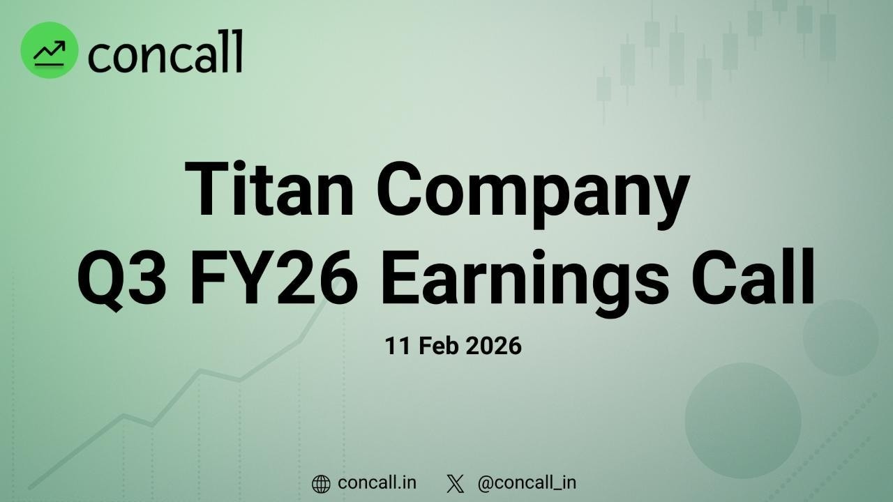 Titan Company Ltd Q3 FY26 Earnings Conference Call | Concall.in