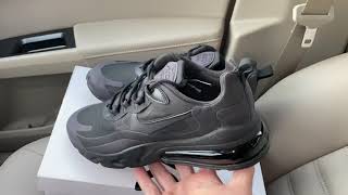 Nike Air Max 270 React Hip Hop Triple Black Shoes Youtube