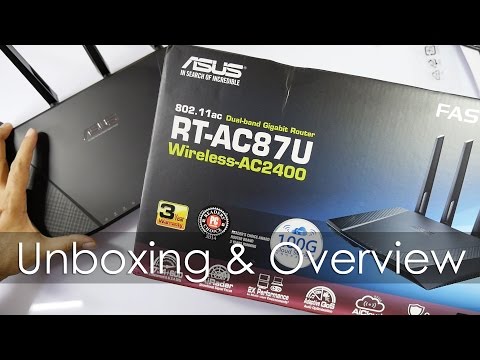 Asus RT-AC87U AC2400 High Performance WiFi Router Unboxing