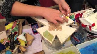 An instructional video on how to make mosaic crosses!