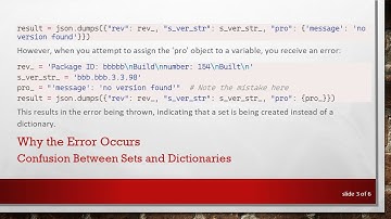 Resolving TypeError: Object of type 