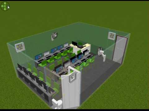 Virtual 3d View Of Computer Shop Layout For Mcdhollar Youtube