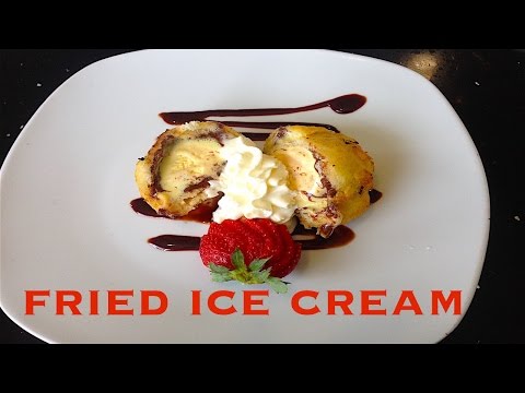 Tempura fried Ice Cream filled with nutella recipe