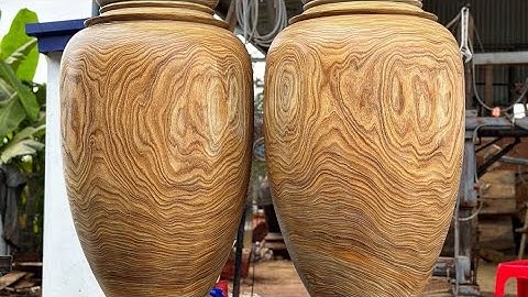 Lục bình phong thuỷ gỗ Cẩm Vàng cao 2m đk siêu khủng chọn vân víp