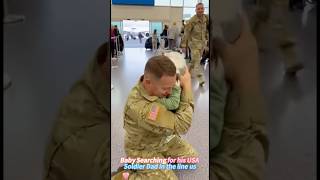 Surprising my kids after deployment…this moment means everything us 🥺💕#MilitaryReunion #dadishome