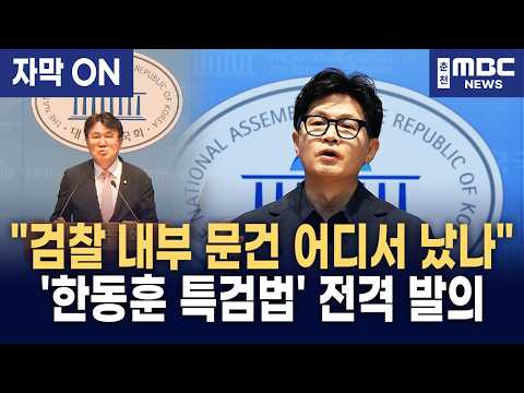 [자막] "한동훈 손에 들어간 검찰 내부 문건, 출처가 어디냐?" 조국혁신당 김형연, '한동훈 특검법' 전격 발의 현장 thumbnail