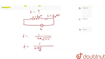 An alternating e.m.f. is applied to a circuit containing an inductance and a capacitan
