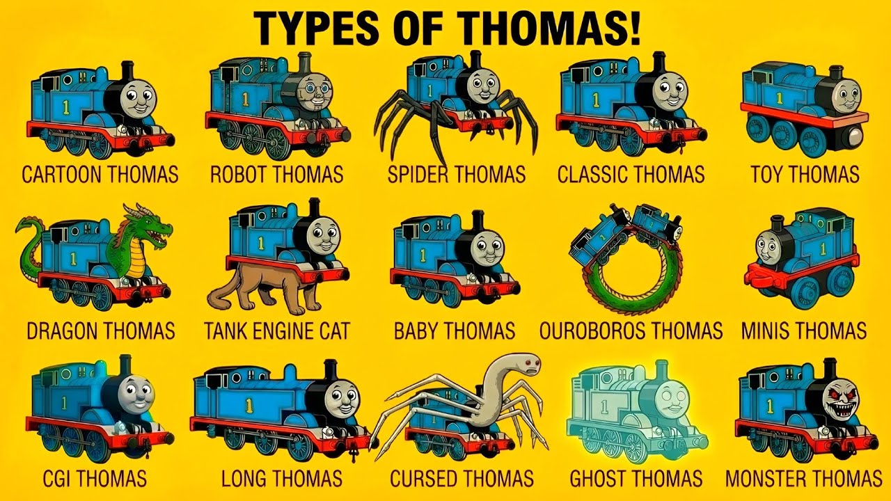 Types of Thomas | 15 Different Versions of Thomas the Tank Engine