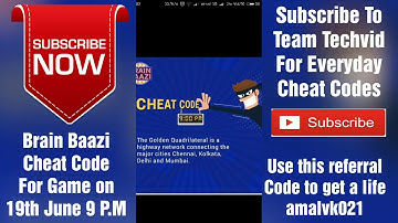 SOCIAL MEDIA BRAIN BAAZI CHEAT CODE FOR GAME ON 19TH JUNE 9 PM