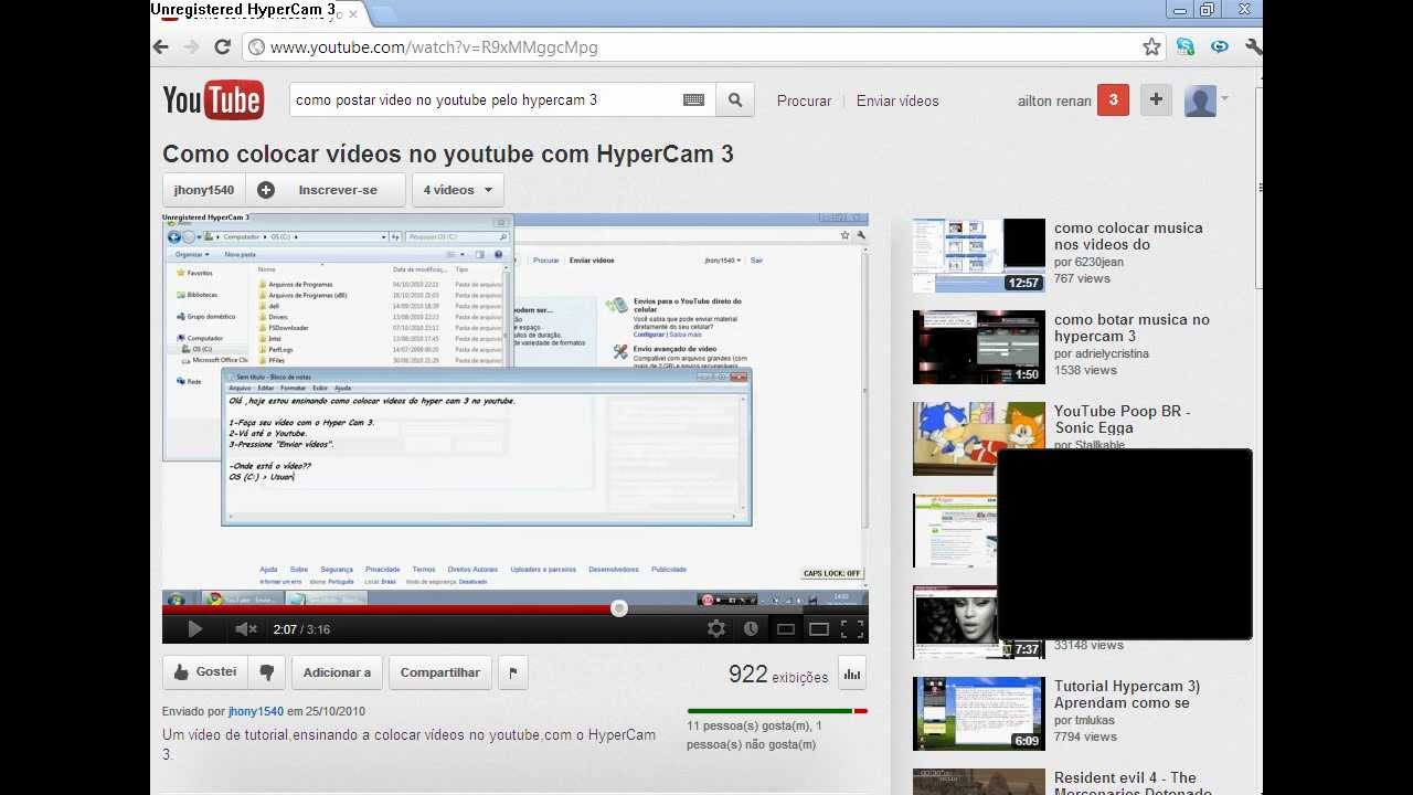 COMO MECHER NO HYPERCAM 3.wmv - YouTube