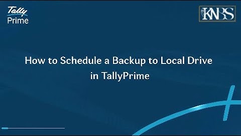 How to Schedule a Backup to Local Drive in TallyPrime (Hindi) | Knbestsolution