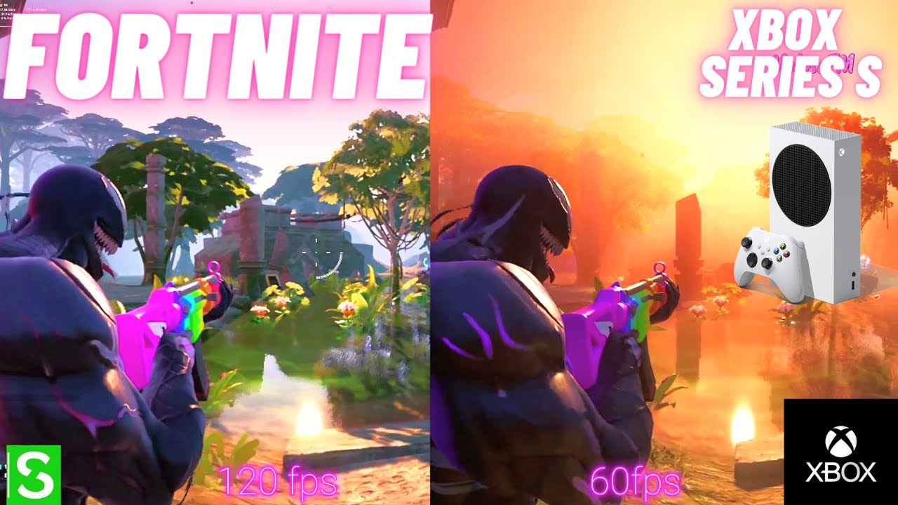 COMPARISON GRAPHICS FORTNITE SEASON 3 120 FPS VS 60 FPS XBOX SERIES S ...